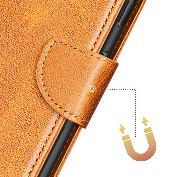 Avizar Étui pour Samsung Galaxy S25 Edge Clapet avec Dragonne Jaune pas cher