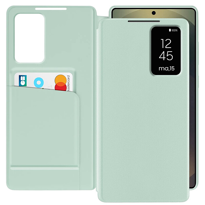Avizar Étui Fenêtre pour Samsung Galaxy S25 Ultra avec Clapet Porte-Carte