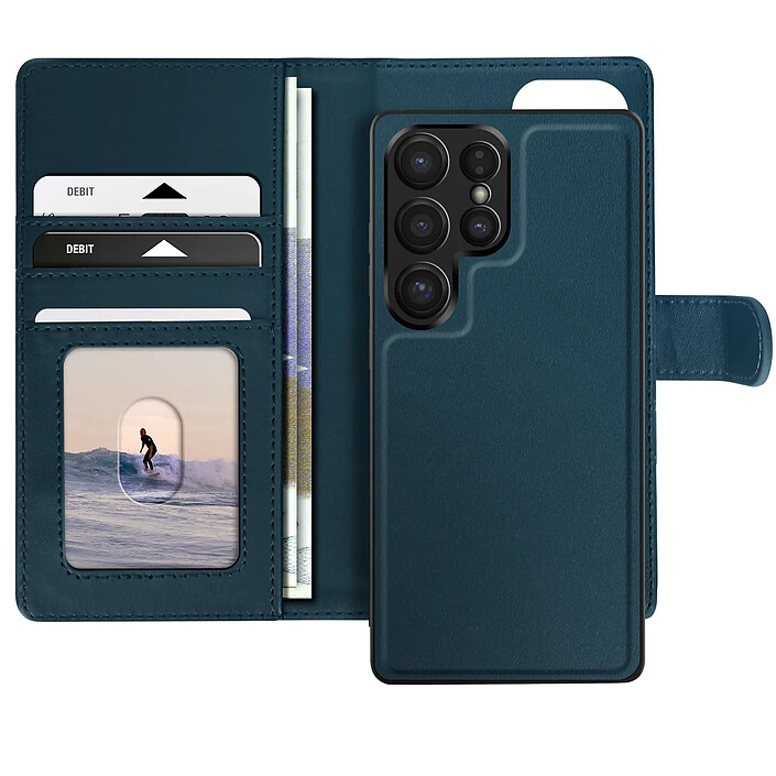 Mayaxess Étui pour Samsung Galaxy S25 Ultra Coque Détachable Bleu