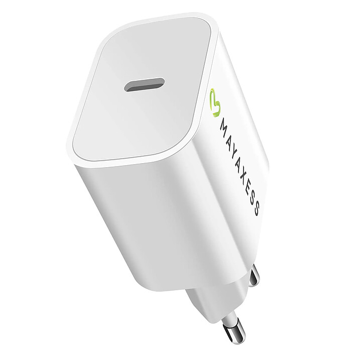 Mayaxess Chargeur Secteur USB C Power Delivery 20W Blanc