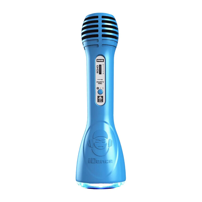 Idance Microphone 4 en 1 avec Effets Lumineux Enceinte Bluetooth Bleu