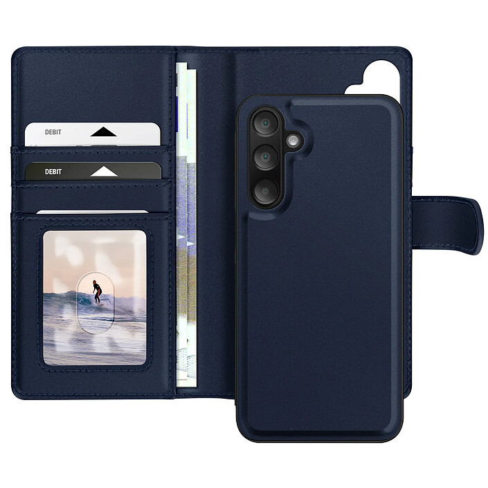 Mayaxess Étui pour Samsung Galaxy A16 Coque Détachable Bleu nuit