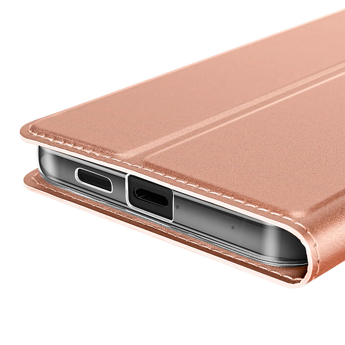 Dux Ducis Étui pour Samsung Galaxy S25 Edge Clapet Support Vidéo Rose champagne pas cher