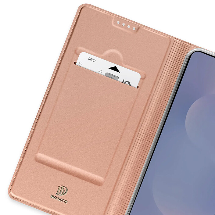 Avis Dux Ducis Étui pour Samsung Galaxy S25 Edge Clapet Support Vidéo Rose champagne