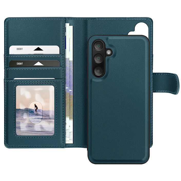 Mayaxess Étui pour Samsung Galaxy A16 Coque Détachable Bleu