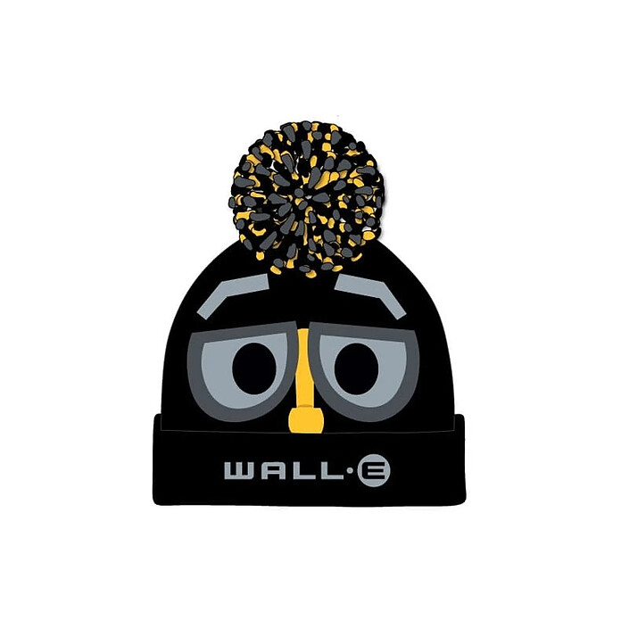 Wall-E - Bonnet Pom-Pom Wall-E Face