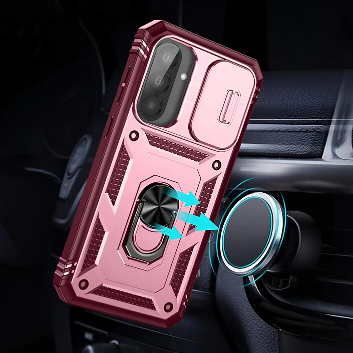 Acheter Avizar Coque pour Samsung Galaxy A56 Bague Magnétique Protection caméra Bordeaux