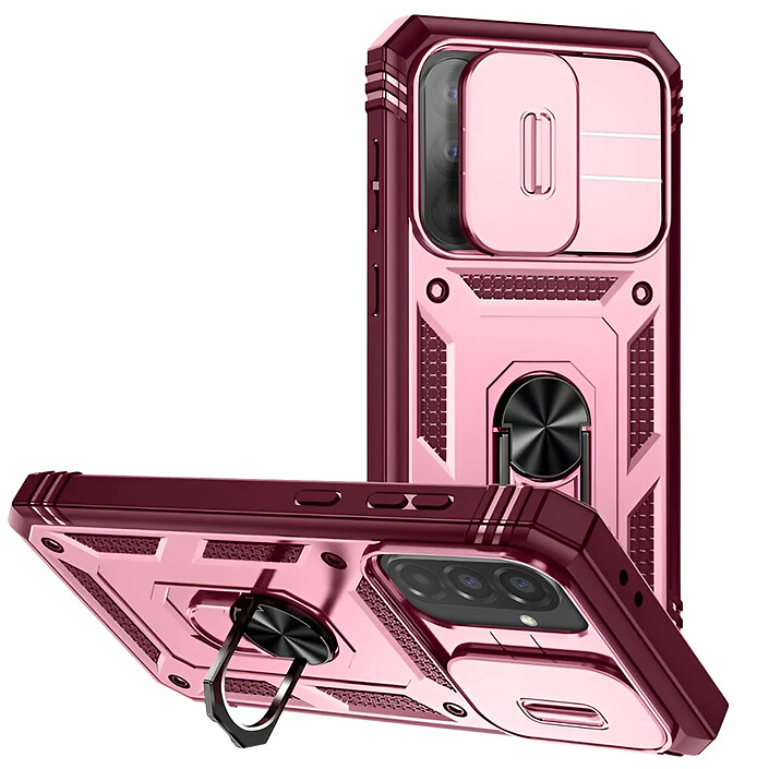 Avizar Coque pour Samsung Galaxy A56 Bague Magnétique Protection caméra Bordeaux