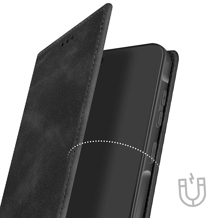 Avizar Étui pour Samsung Galaxy A56 Portefeuille Support Vidéo Noir pas cher