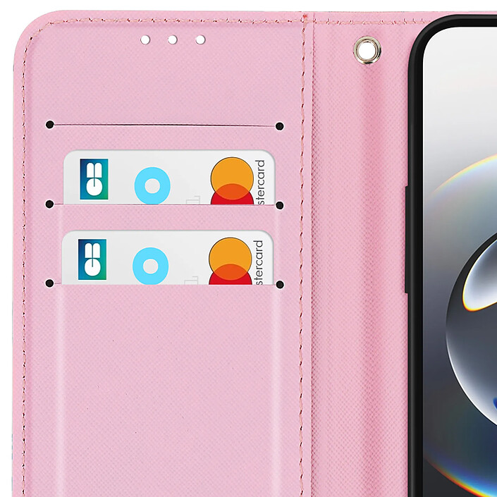 Avis Avizar Étui pour iPhone 16e Motif Marbre Multicolore Dragonne et Porte-Carte Multicolore