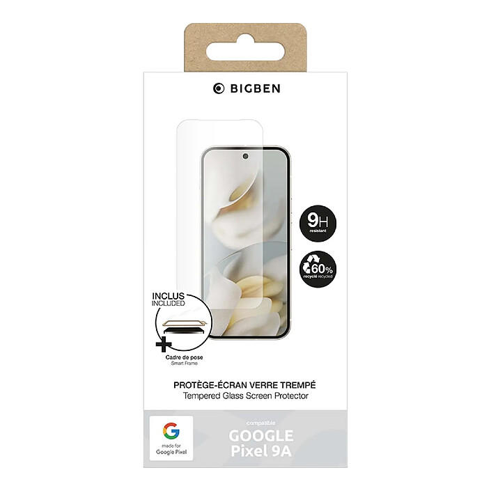 Acheter BigBen Protège Écran en Verre Trempé 2.5D pour Pixel 9A Anti-chocs 9H Transparent