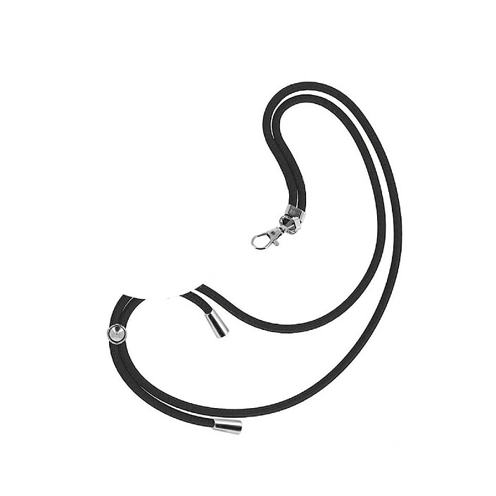 Partel Tour de Cou 150cm pour Smartphone en Nylon avec Fixation Universelle Noir