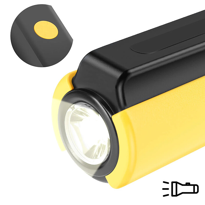 Acheter LinQ Batterie Externe 8000 mAh Lampe Torche Câble 3 en 1 Jaune