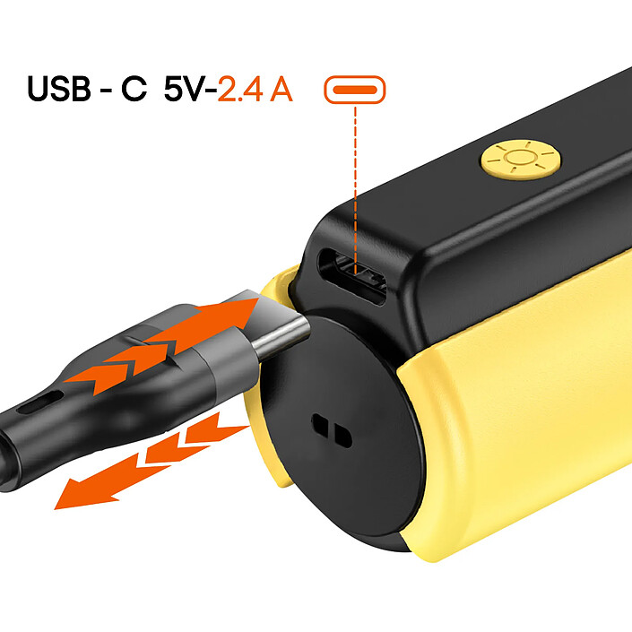Avis LinQ Batterie Externe 8000 mAh Lampe Torche Câble 3 en 1 Jaune