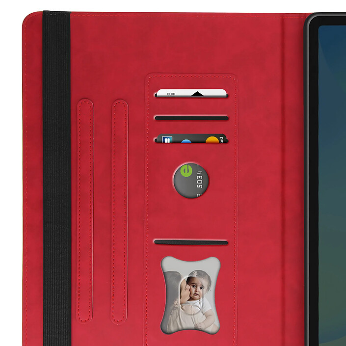 Avis Avizar Étui pour Samsung Tab S10 FE Plus Clapet Portefeuille Support Vidéo Rouge