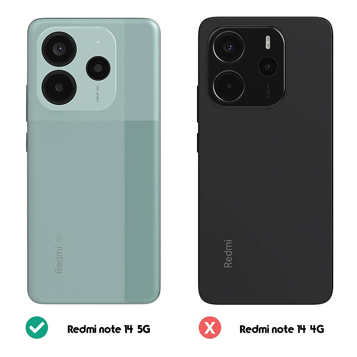 Acheter Avizar Coque pour Xiaomi Redmi Note 14 5G Semi-rigide Soft-touch Anti-traces
