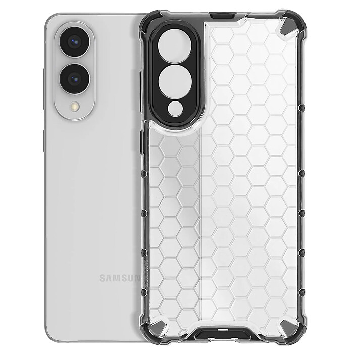 Acheter Avizar Coque Antichoc pour Samsung S25 Edge Coins Renforcés Finition Fumée Blanc