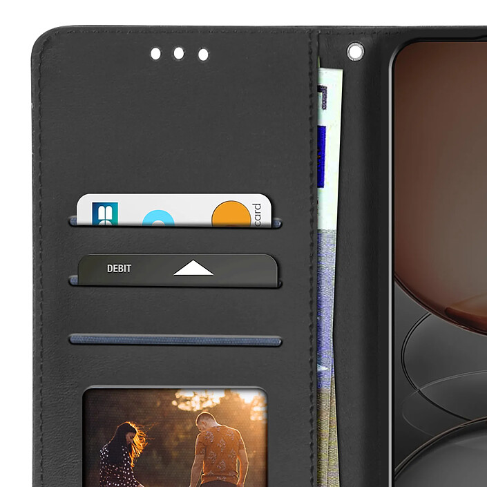 Acheter Avizar Étui pour Realme C75 et 14x Dragonne Clapet Support Portefeuille Noir