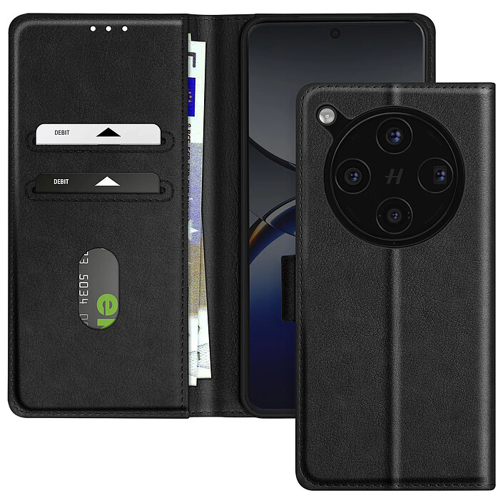 Avizar Étui pour Oppo Find X8 Pro Clapet Portefeuille et Support Vidéo Noir