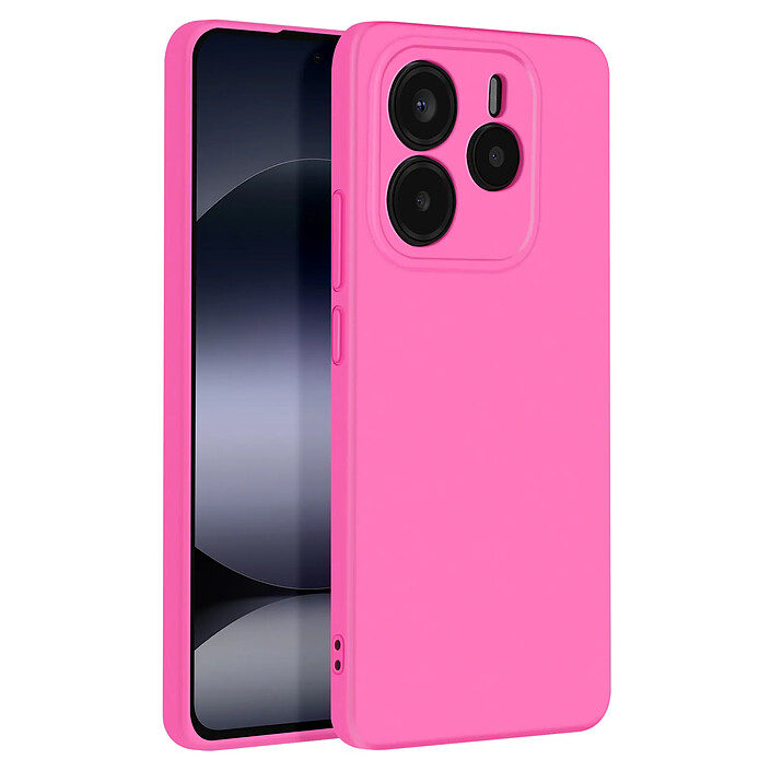 Avizar Coque pour Xiaomi Redmi Note 14 5G Semi-rigide Soft-touch Anti-traces Fuchsia