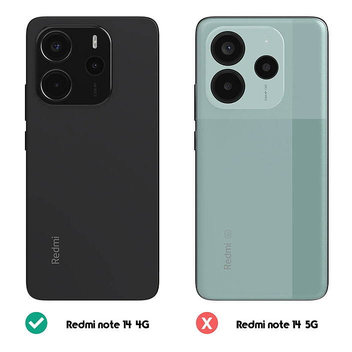 Acheter Avizar Coque pour Xiaomi Redmi Note 14 4G Semi-rigide Soft-touch Anti-traces