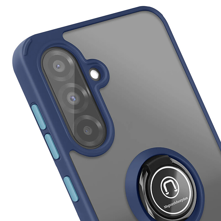 Acheter Avizar Coque pour Samsung Galaxy A36 Bague Magnétique Dos Translucide Bleu nuit