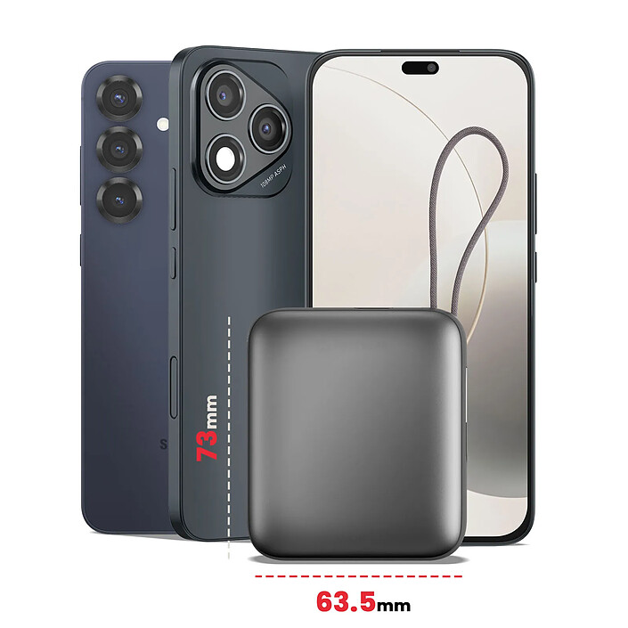 Swissten Batterie Externe 10000mAh avec Câbles USB-C et Lightning Ultra-Compact Argent pas cher