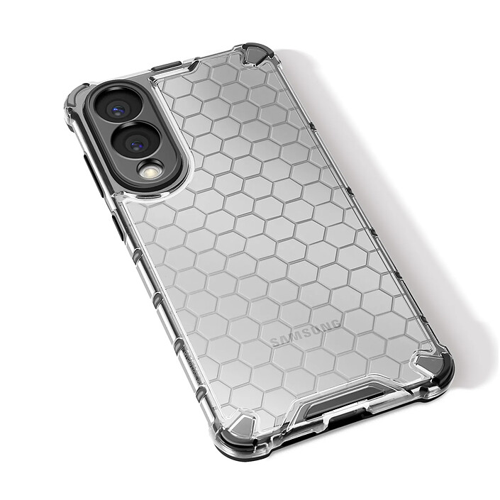 Avizar Coque Antichoc pour Samsung S25 Edge Coins Renforcés Finition Fumée Blanc pas cher