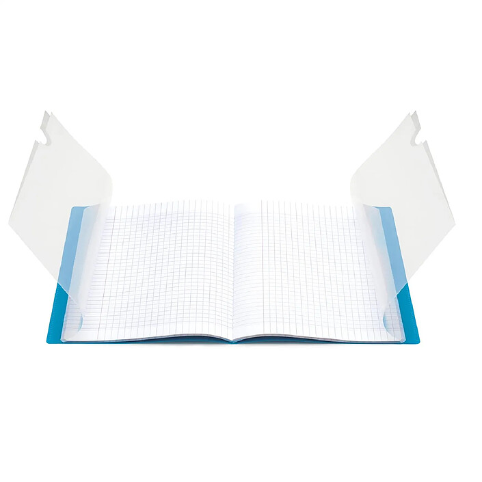 Acheter CLAIREFONTAINE Cahier piqué Koverbook 24x32cm 96 pages grands carreaux PP transparent - Vert