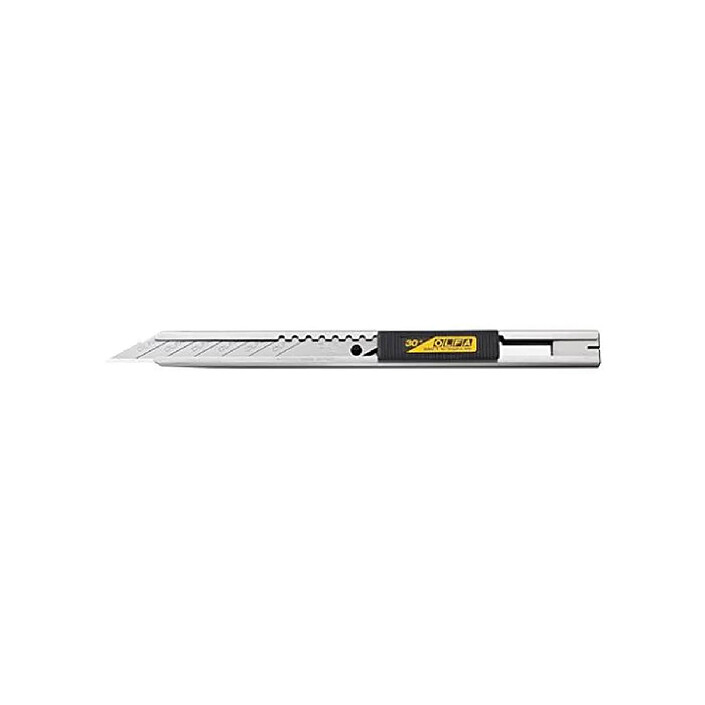 OLFA Cutter de Précision Ambidextre SAC-1 Acier Inox Lame 9mm 30°
