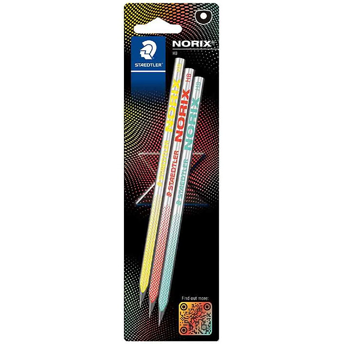STAEDTLER Crayon de papier NORIX, HB, blister de 3