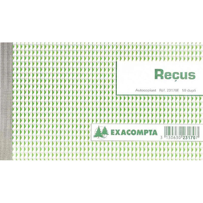 EXACOMPTA Manifold RECUS 105 x 180 mm 50 Feuillets Dupli x 20