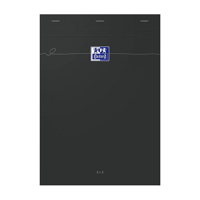 OXFORD Bloc SMART agrafé 148x210 160P petits carreaux noir