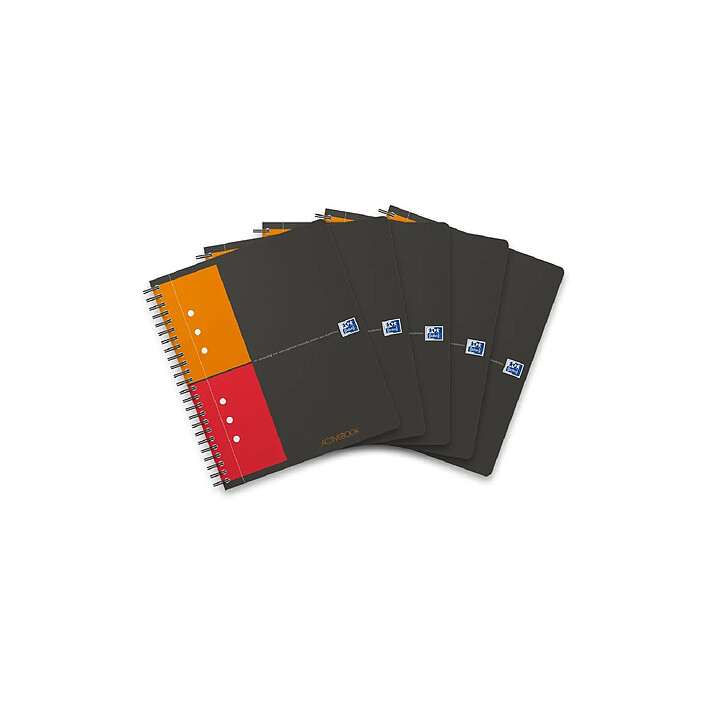 OXFORD Cahier ACTIVEBOOK A5+ Quadrillé 5x5 80F 90g polypro + intercalaire x 5