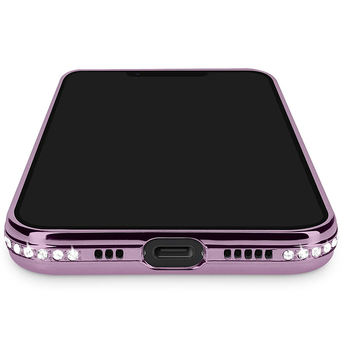 Avis Avizar Coque Diamant pour iPhone 16e MagSafe Contour Strass Violet