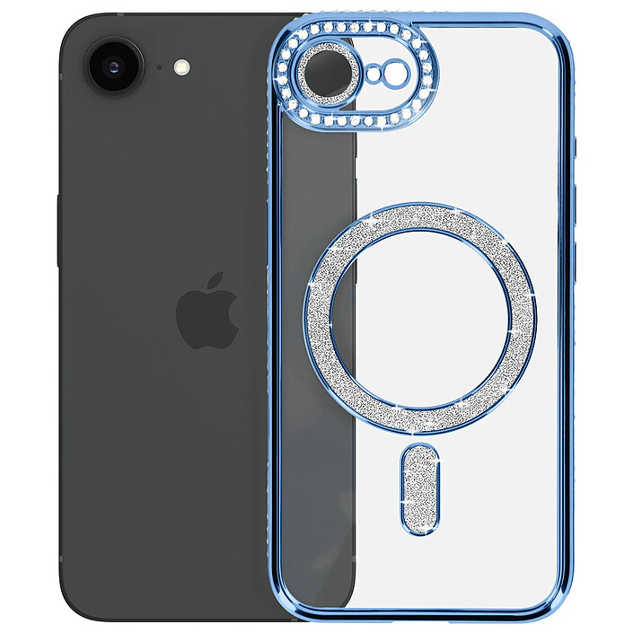 Avizar Coque Diamant pour iPhone 16e MagSafe Contour Strass