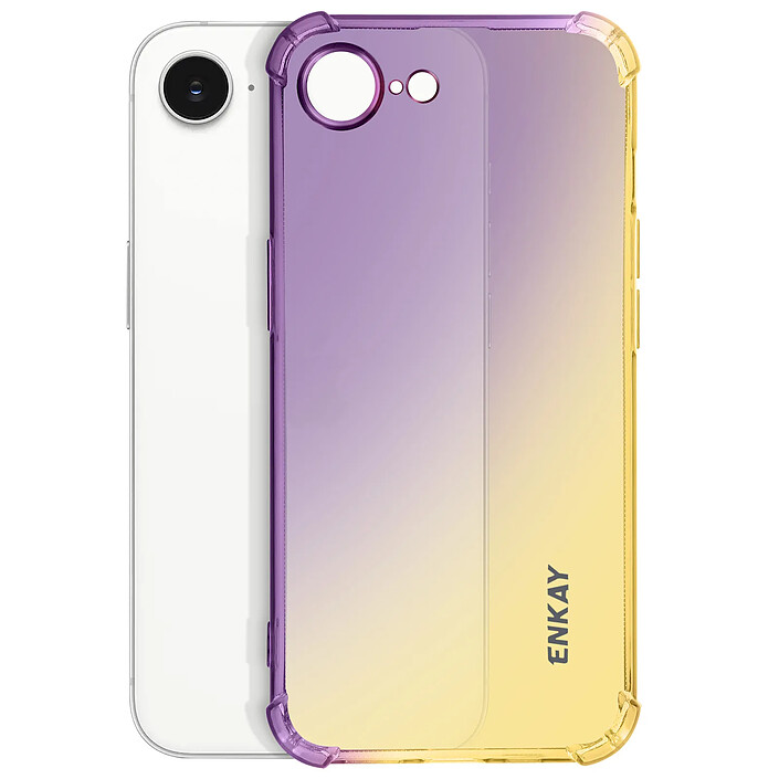 Enkay Coque Silicone pour iPhone 16e Dégradé Dorée pas cher
