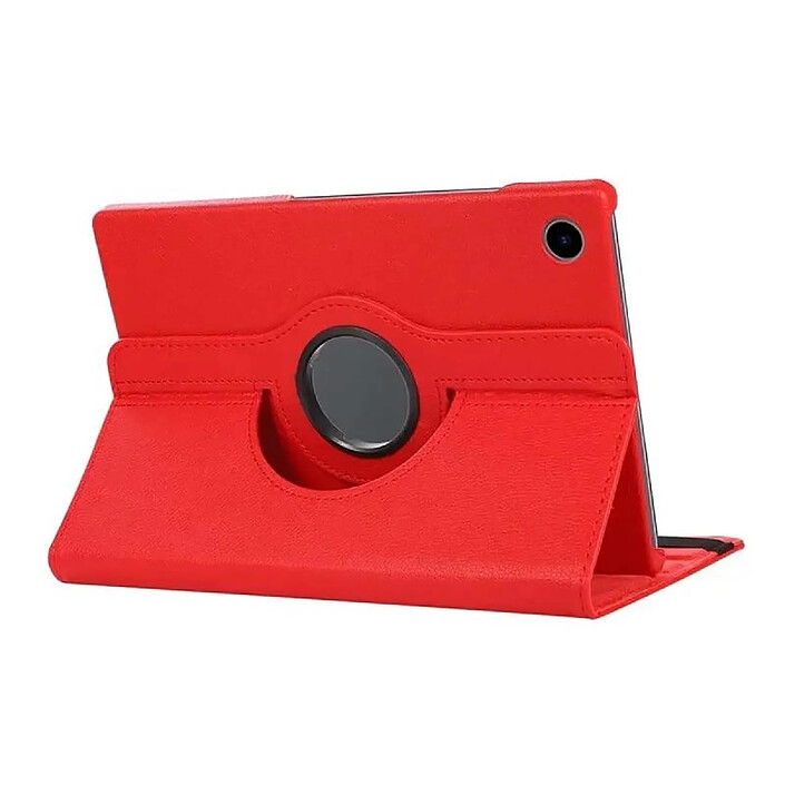 Partel Étui pour Galaxy Tab A8 10.5" Folio Rotatif 360° avec Fonction Support Rouge