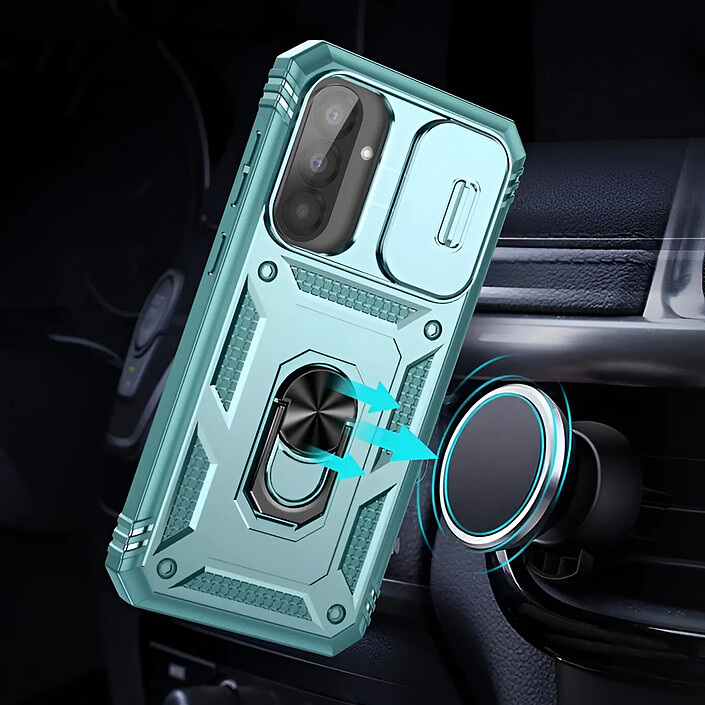 Acheter Avizar Coque pour Samsung Galaxy A36 Bague Magnétique Protection Caméra Turquoise