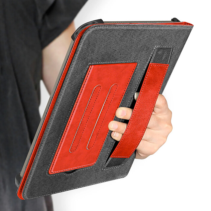 Acheter Avizar Étui Rétro pour Tablette 10 pouces Support Réglable et Porte-Carte Rouge