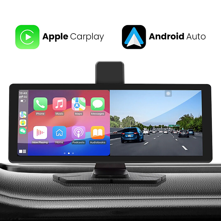 Avizar Écran CarPlay Android Auto 10.26" sans fil Dashcam 4K Caméra de recul Noir pas cher
