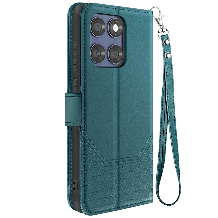 Avizar Housse pour Motorola Edge 60 Fusion et Edge 60 Portefeuille Motif 3D Bleu canard