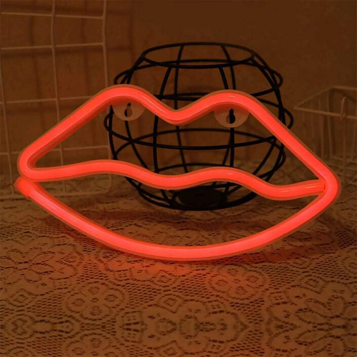 Avis Avizar Lampe Néon Bouche avec Accroche Murale et Port USB-A