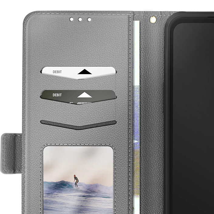 Acheter Avizar Étui Clapet pour Galaxy XCover 7 Pro Dragonne Support Portefeuille Gris