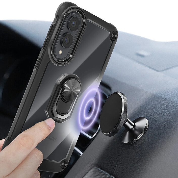 Acheter Avizar Coque pour Samsung Galaxy S25 Edge Bague Magnétique Support Vidéo Noir