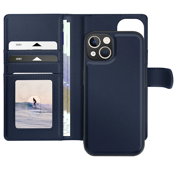 Mayaxess Étui pour iPhone 14 Coque Détachable Bleu nuit