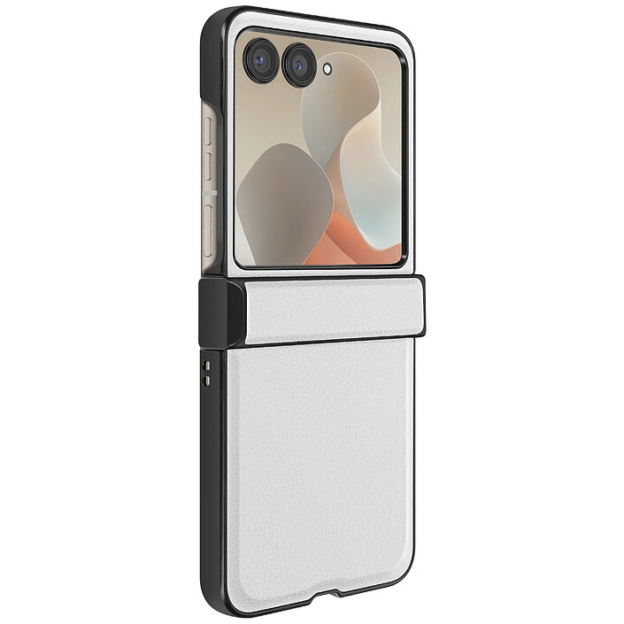 Avizar Coque Clapet pour Motorola Razr 60 et 50 5G avec Protection Charnière Blanc