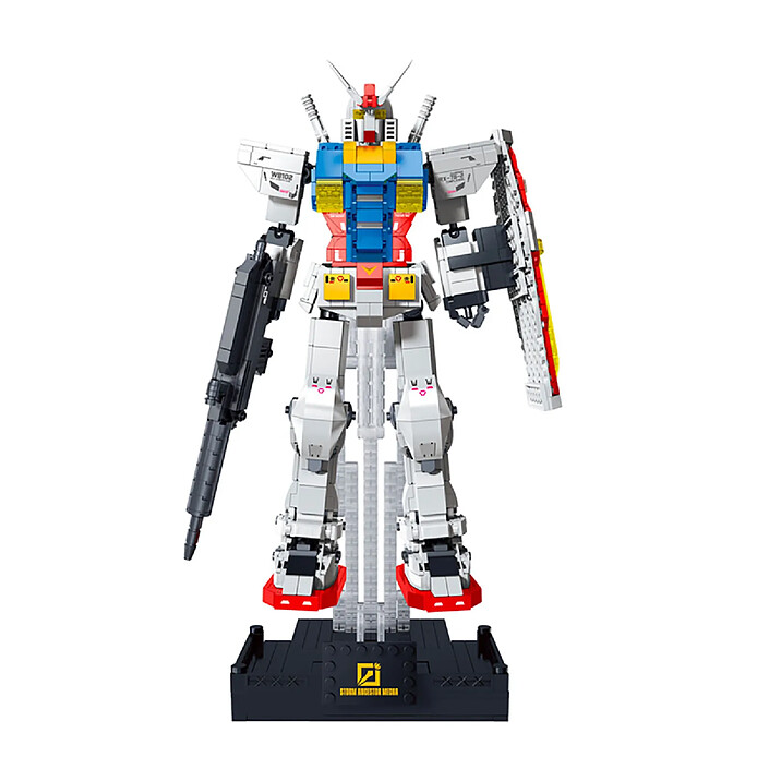 Avizar Jeu de Construction Ancestor Robot XXL avec 1377 Briques Phosphorescent Blanc