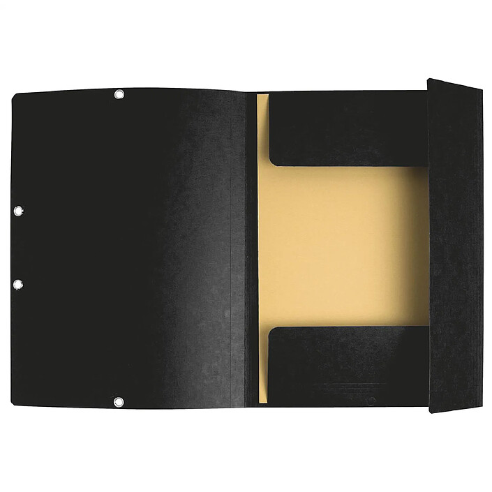 Avis EXACOMPTA Chemise à élastiques 3 rabats carte lustrée 355g/m2 - Noir x 10