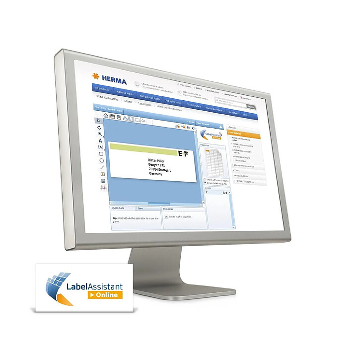 Acheter HERMA Boite 1200 Etiquettes de Plaque Signalétique Film 45,7 x 21,2 Argent